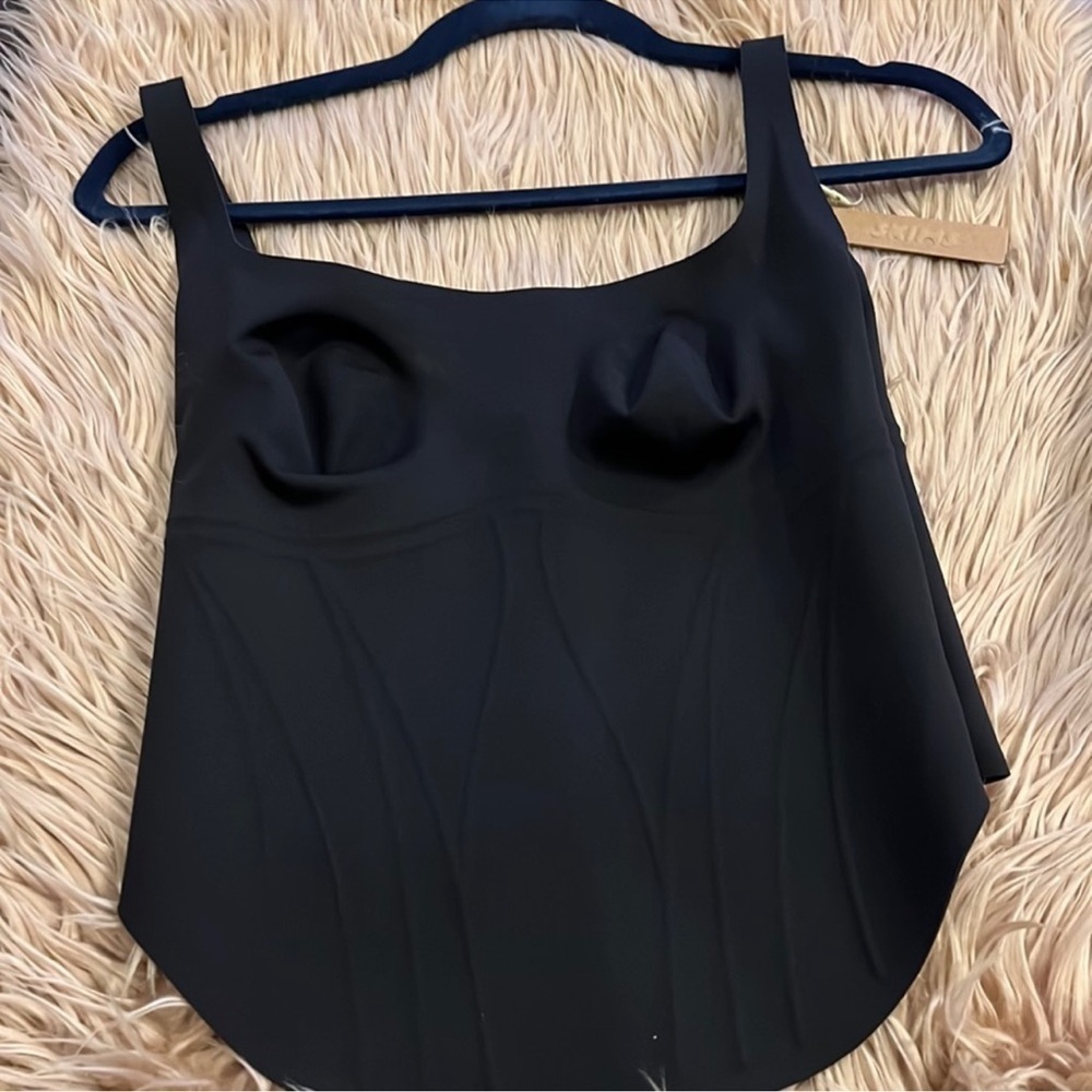 SKIMS BONDED LONG CORSET IN ONYX NWT XS